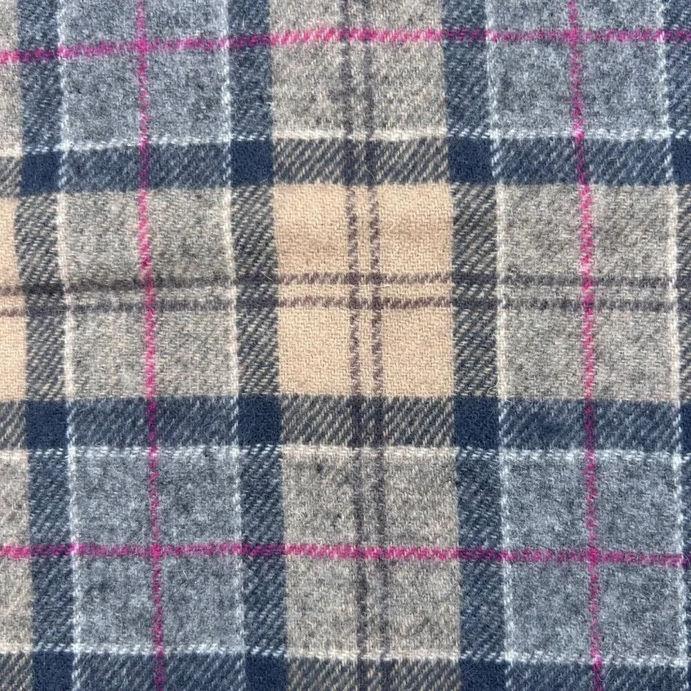 Barbour Tartan Lambswool Scarf Outdoors Hiking Work Wool Plaid Cabincore Country